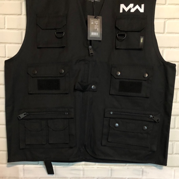 New Call of Duty Modern Warfare Activision Black DRKN Military Army Vest L-XL - Picture 3 of 12